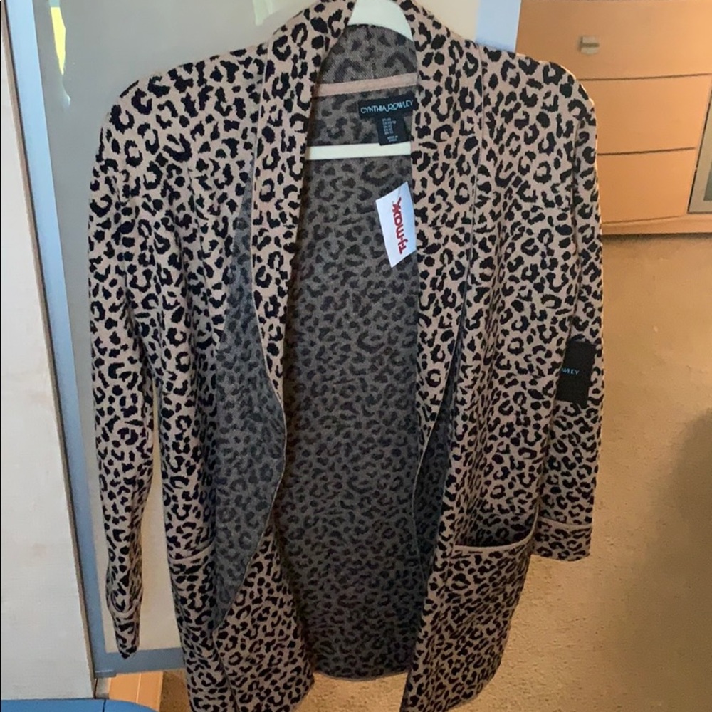 Cynthia Rowley Leopard Cardigan